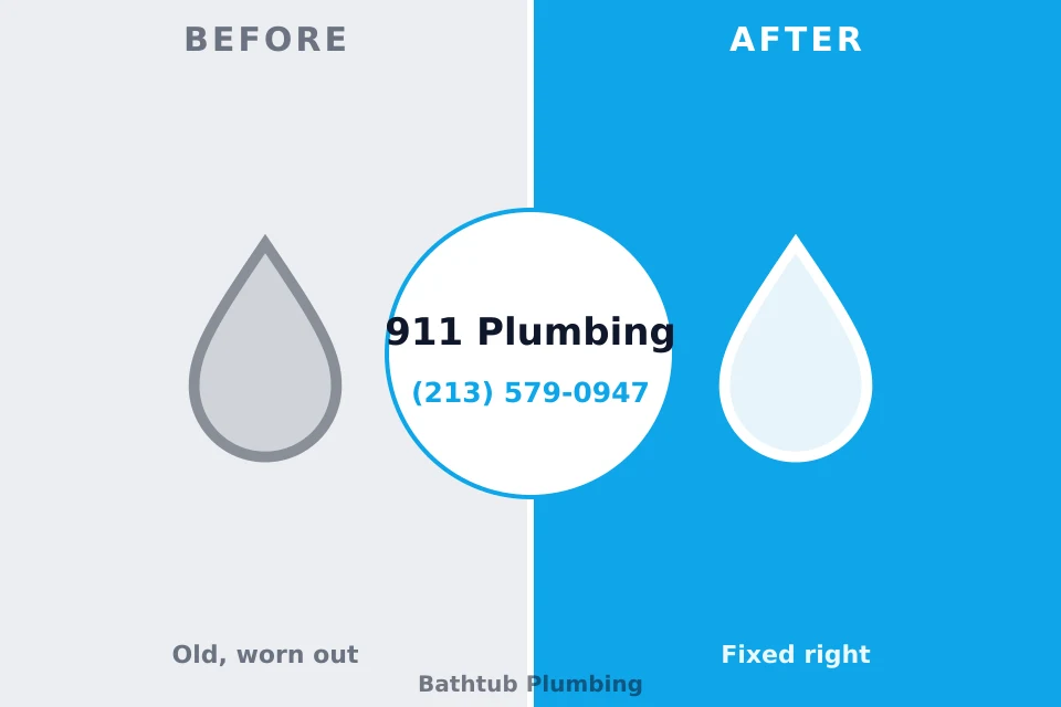 Before and after: plumbing repair Bayport, NY